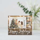 Mehrere Foto Happy Holidays Budget Cards (Stehend Vorderseite)