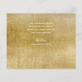 Mehrere Foto Happy Holidays Gold Budget Cards (Rückseite)