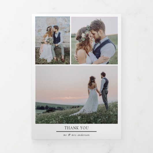 Mehrere Foto Hochzeit Dankeschön Karte (Cover)