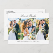 mehrere Foto Skript Hochzeit Dankeschön Karte (Vorne/Hinten)