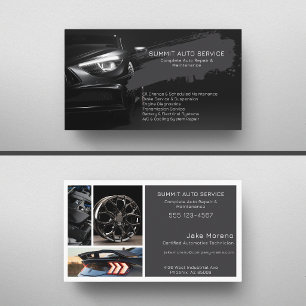 Mehrere Fotos Auto Service & Reparatur Fachmann Visitenkarte