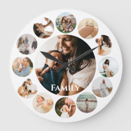 Mehrere Fotos sammeln einfachen Rahmen für die gan Große Wanduhr