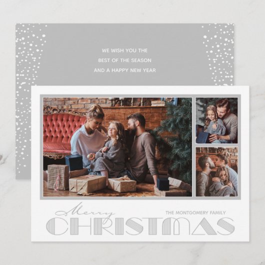 Mehrere Fotos Silber Frohe Weihnachten (Vorne/Hinten)