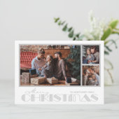 Mehrere Fotos Silber Frohe Weihnachten (Stehend Vorderseite)