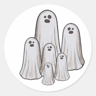Mehrere Geister Halloween Runder Aufkleber