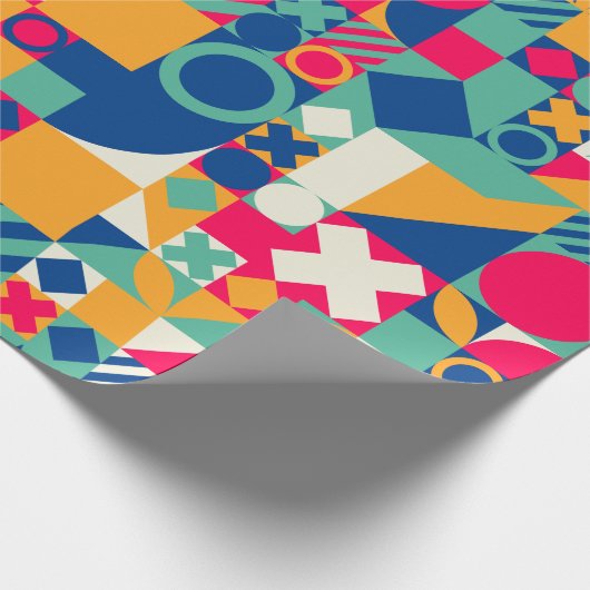 Mehrere geometrische Formen Geschenkpapier (Ecke)