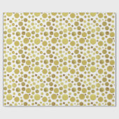 Mehrere goldene Kreise im weißen Hintergrund Geschenkpapier (Flach)