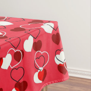 Mehrere Herzen Tischdecke