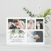 Mehrere Hochzeitsstipps | Green Danke Card Einladung (Stehend Vorderseite)