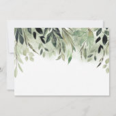 Mehrere Hochzeitsstipps | Green Danke Card Einladung (Rückseite)