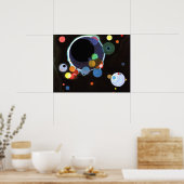 Mehrere Kreise, abstrakte Kunst von Kandinsky, Poster (Küche)