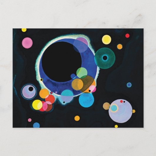 Mehrere Kreise von Wassily Kandinsky Postkarte (Vorderseite)