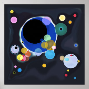 Mehrere Kreise, Wassily Kandinsky digital Poster
