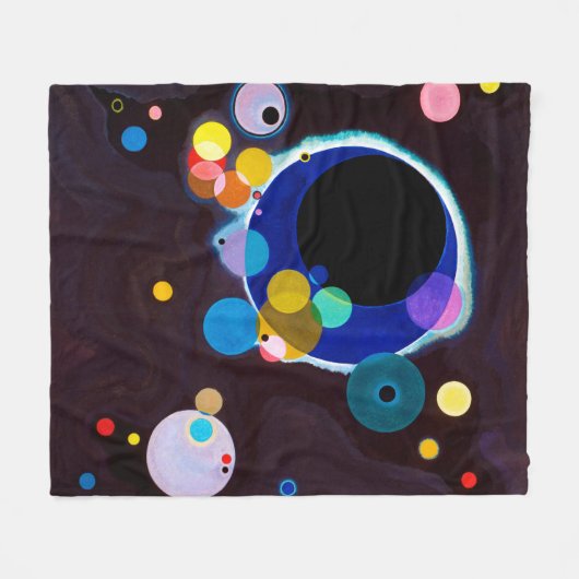 Mehrere Kreise, Wassily Kandinsky Fleecedecke (Vorderseite (Horizontal))