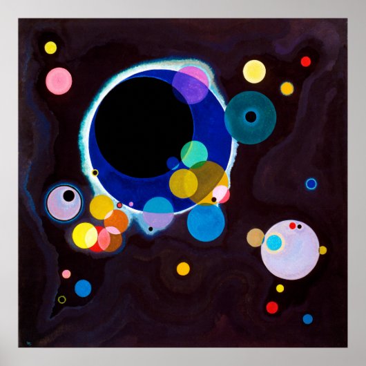 Mehrere Kreise, Wassily Kandinsky Poster (Vorne)