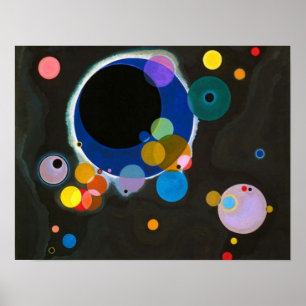 Mehrere Kreise Wassis Kandinsky Poster