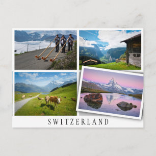 Mehrere Landschaften in der Schweiz Postkarte