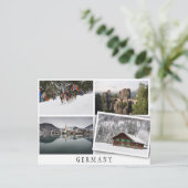 Mehrere Landschaften in Deutschland Postkarte (Stehend Vorderseite)