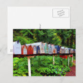 Mehrere Mailboxen in Folge Postkarte (Vorne/Hinten)