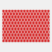Mehrere marokkanische Muster DIY Colors Red White Geschenkpapier Set (Vorderseite 3)
