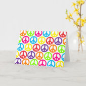 Mehrere mehrfarbige Friedenszeichen Karte (Gelbe Blume)