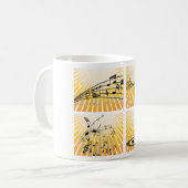 Mehrere Musiknoten Kaffeetasse (Vorderseite Links)