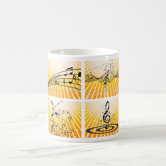 Mehrere Musiknoten Kaffeetasse