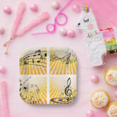 Mehrere Musiknoten Pappteller (Party)