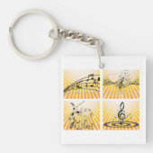 Mehrere Musiknoten Schlüsselanhänger (Vorderseite)