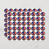 Mehrere patriotische Friedenszeichen Einladung (Vorne/Hinten)