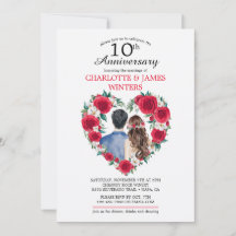 Mehrere Rose Aquarell 10. Hochzeitstag