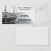 mehrere Segelboote angedockt Visitenkarte (Vorne/Hinten)