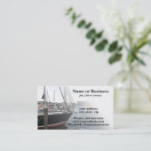 mehrere Segelboote angedockt Visitenkarte (Stehend Vorderseite)