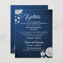 Mehrere Sport-Bar Mitzvah Details und Informatione