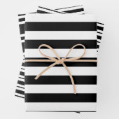 Mehrere Stripmuster DIY-Farben Schwarz Geschenkpapier Set (Beispiel)