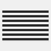 Mehrere Stripmuster DIY-Farben Schwarz Geschenkpapier Set (Vorderseite)