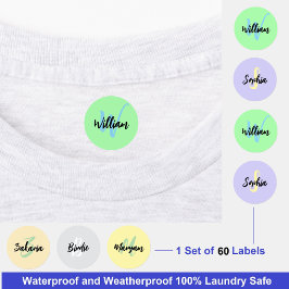 Mehrere wasserdichte Monogramm-Tags | Bezeichnung  Etiketten