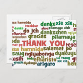 Mehrere Wege, um Ihnen in vielen Sprachen zu danke Postkarte (Vorne/Hinten)