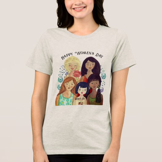 Mehrethnische Frauenfiguren IWD-T - Shirt (Vorderseite)