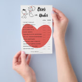 Mehrfach-Duschkarte für Oben oder unter Hochzeit Flyer (Handgriff)