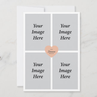 Mehrfach Foto Herz Familienurlaub Foto Feiertagskarte