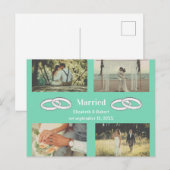 Mehrfach-Foto-Hochzeitsfamilien-Geschenk Einladungspostkarte (Vorne/Hinten)