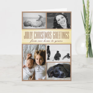 Mehrfach-Foto-Personalisierte Weihnachtskarte für Feiertagskarte