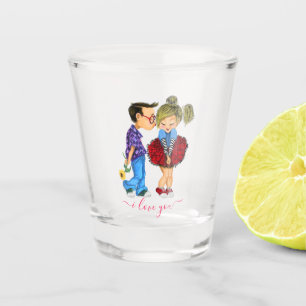 Mehrfach-Schießglas mit Text - I Liebe You Schnapsglas