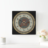 Mehrfach texturiertes Geed Quadratische Wanduhr (Zuhause)