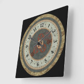 Mehrfach texturiertes Geed Quadratische Wanduhr (Winkel)