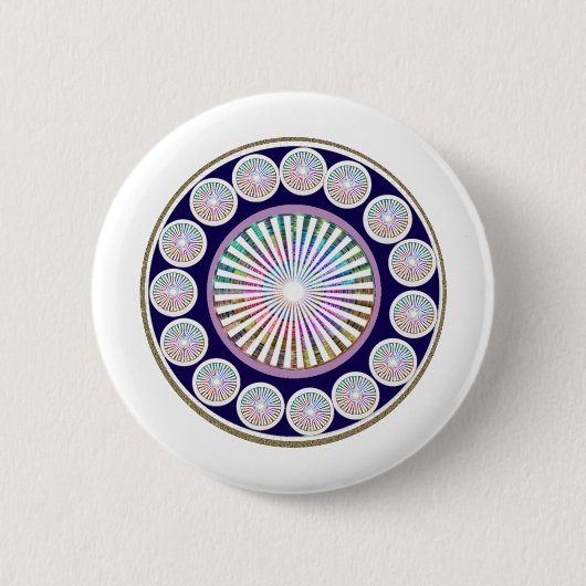 Mehrfache CHAKRA - LiveMandala des Schein-n Button (Vorderseite)