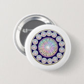 Mehrfache CHAKRA - LiveMandala des Schein-n Button (Vorne & Hinten)