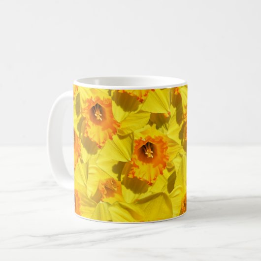 Mehrfache Daffodils Goldmedaille-Blume Kaffeetasse (Vorderseite Links)
