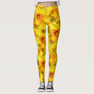 Mehrfache Daffodils Goldmedaille-Blume Leggings